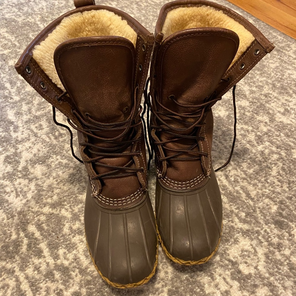 Brown LL Bean snow boots